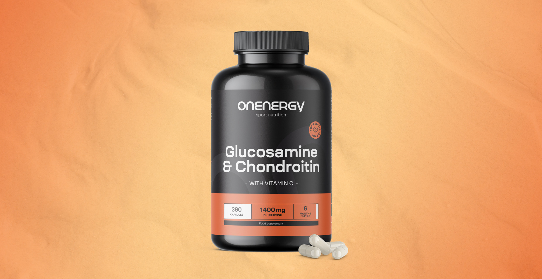 Glucozamină + condroitină 1400 mg