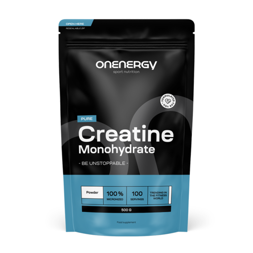 100% creatină monohidrat în pulbere, 500 g