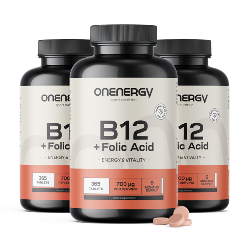 3x Vitamina B12 + acid folic, total 1095 de comprimate