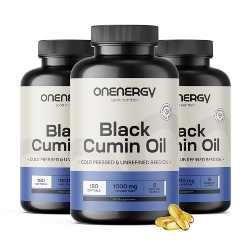 Ulei de chimen negru 1000 mg, total 540 de capsule moi