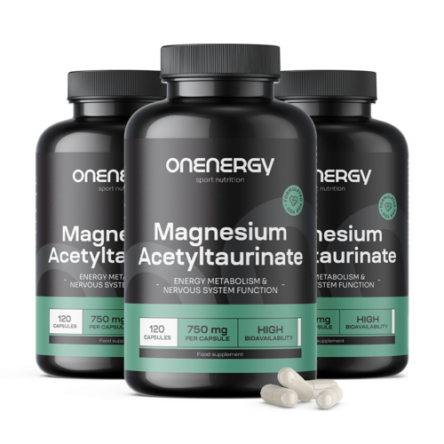 3x Acetiltaurinat de magneziu 750 mg, total 360 capsule