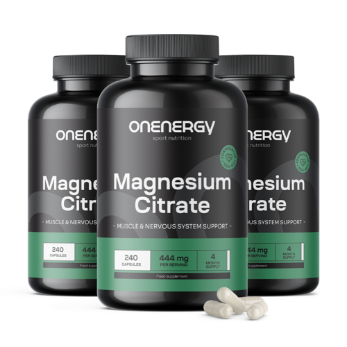 3x Citrat de magneziu 444 mg, total 720 de capsule