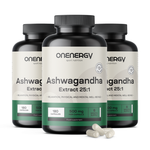 3x Ashwagandha 500 mg – extract 25:1, total 540 de capsule