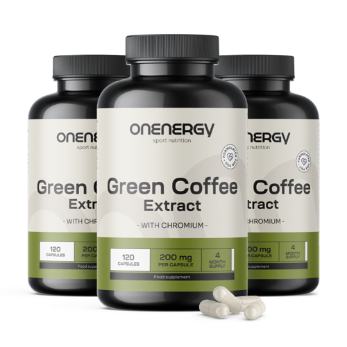 3x Cafea verde – extract, total 360 de capsule