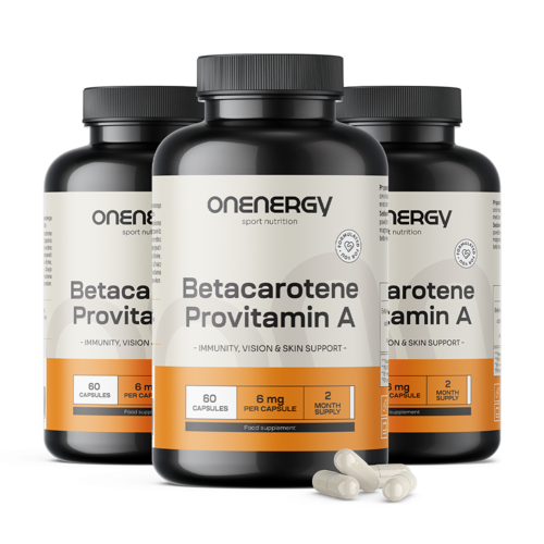 3x Beta-caroten (provitamina A), total 180 capsule