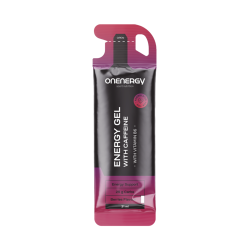 Gel energizant cu cofeină – pomușoare, 31 ml