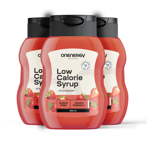 3x Sirop hipocaloric cu îndulcitor – căpșuni, total 1050 ml